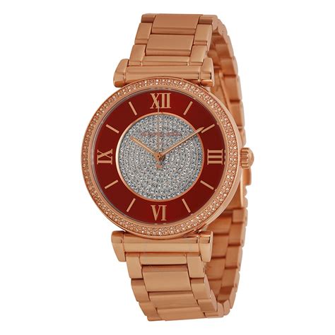 michael kors caitlin gold watch|Michael Kors rose gold set.